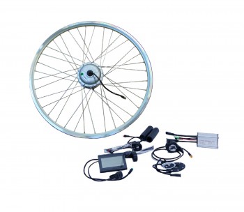 E-Bike Umbausatz Nabenmotor NCB 250W 20" Vorderrad FWD Kit Disc + V Brake Wasserfest IP65 36V Silber