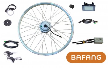 BAFANG 250W 36V 28" Vorderrad FWD Kit IP65 C961 G311 silber eingespeicht Lichtanschluss E-Bike Umbausatz Nabenmotor 