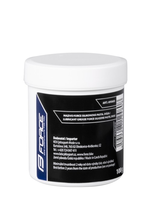 Lubricant grease FORCE silicone paste, dose, 100g ( usable for rubber and plastic )