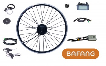 BAFANG 250W 36V 28" Hinterrad für Kassette 8/9/10 RWD Kit IP65 C961 G020 schwarz eingespeicht Lichtanschluss E-Bike Umbausatz Nabenmotor