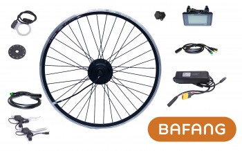 BAFANG 350W 36V 28" Vorderrad FWD Kit IP65 C961 G020 schwarz eingespeicht E-Bike Umbausatz Nabenmotor