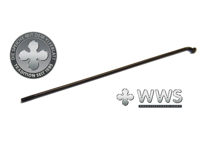 WWS Stainless Steel VA Spoke black 243mm 13G 2,34mm ( BAFANG G020 28" 29" 2-fach)