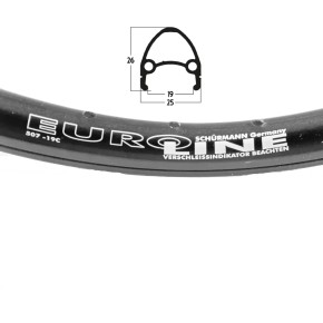 E-Bike double Wall Rim 20" black DISC Euroline 406-19 